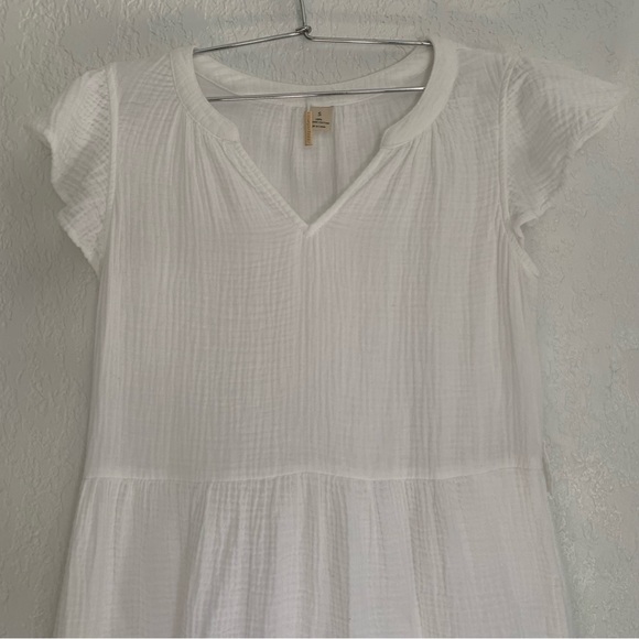 Magaschoni 100% Organic Cotton Peasant Tiered Midi Dress Size S - Picture 8 of 14